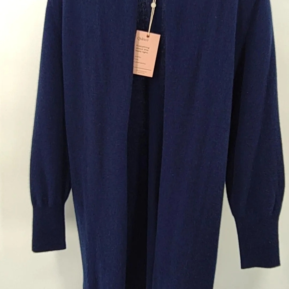 Women's Quince Navy Cashmere Duster